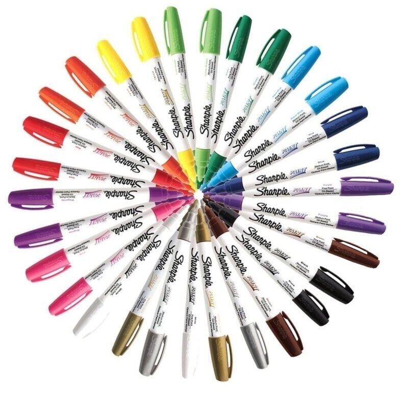 

Sharpie 30-Piece Paint Marker Oil Based Fine Point & Medium Point Markers Set, Multicolour