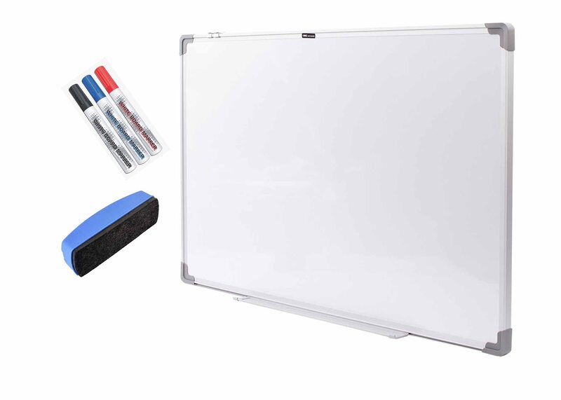 Daily Needs Dry Erase White Board & Marker Set, 450 x 600 mm Board, 3 Pieces Markers, Multicolour