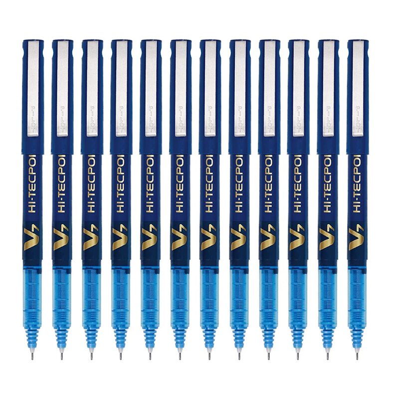 Pilot 12-Piece V7 Hi-Tecpoint Rollerball Pen Set, 0.5mm, Blue