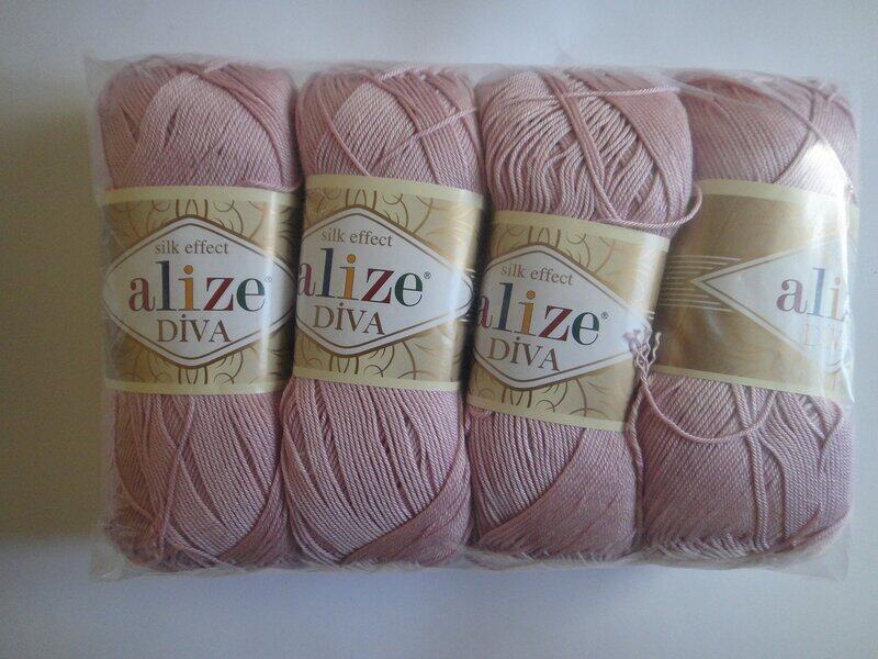 

Alize No.291 Diva Hand Knitting Yarn, Pink