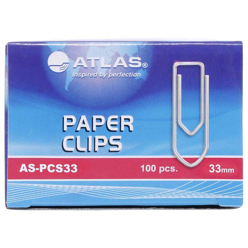

Atlas 33mm Paper Clips, 100 Pieces, Silver