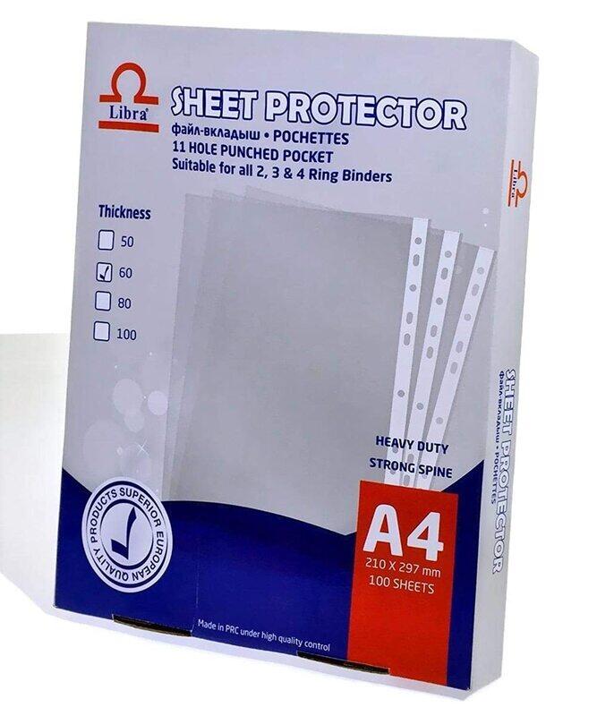 

Libra A4 Size Heavy Duty Strong Spine Protector, Clear, 100 Sheets