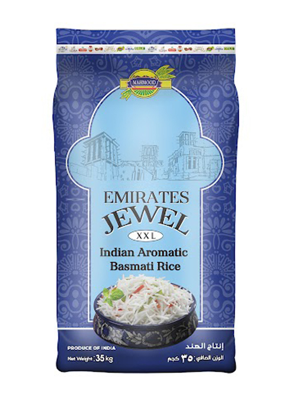 Mahmood Emirates Jewel XXL Indian Aromatic Basmati Rice , 35 Kg