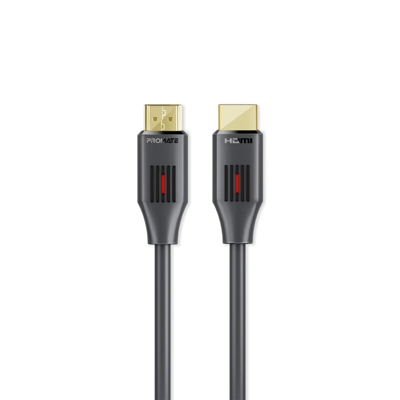 Promate HDMI 2.0 Cable, 4K@60Hz HDMI to HDMI Slim 5m Cable with 3D Video Support, 18Gbps Bandwidth, Ethernet Support and Gold-Plated Connectors for Laptops, Smart TVs, Monitors, ProLink4K60-500