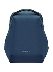 Promate 15.6-Inch Laptop Backpack, Anti-Theft Design, Water Resistance and USB Charging Port, EcoPack-BP, Blue