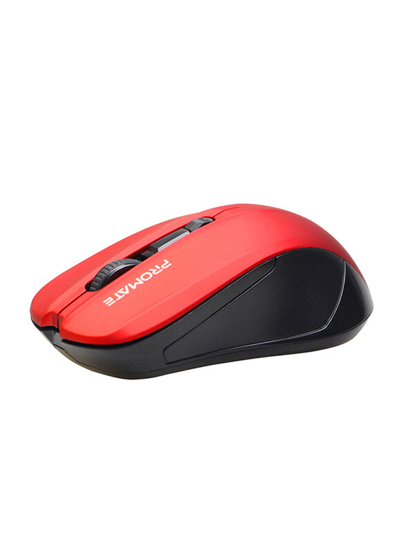 

Promate Contour Wireless Mouse, Comfortable Ambidextrous 2.4GHz Cordless Ergonomic Mice with 4 Programmable Buttons, Adjustable 1600DPI, Nano USB Rece