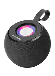 Promate Premium 5W True Wireless Portable LED Bluetooth Speaker, Black