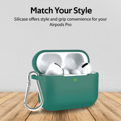 Promate Silicase-Pro Scratch & Drop Resistant Silicone Case for AirPods Pro, Green