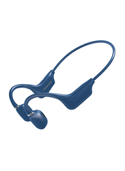 Promate Office Ripple Bone Conduction Wireless/Bluetooth In-Ear Headphone, Blue