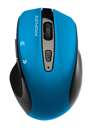 Promate EZGrip Wireless Optical Ergonomic Mouse, Blue