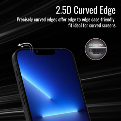 Promate Apple iPhone 12 Spartan Premium 9H Hardness Anti-Spy Tempered Glass Privacy Screen Protector, with Scratch-Resistant, Shatter Protection and Anti-Microbial Protector, Black