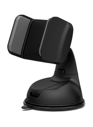 Promate Mount-2 Car Holder, Car Mount Holder for Smartphone and GPS, Black