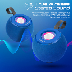 Promate Premium 5W True Wireless Portable LED Bluetooth Speaker, Blue