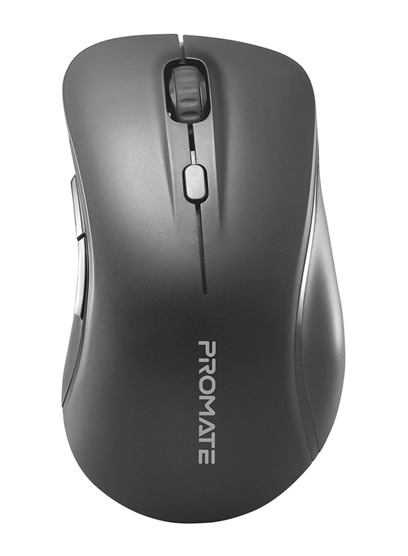 Promate Ergonomic Wireless English Keyboard and Mouse Combo with USB Receiver, ProComvo-7, Black