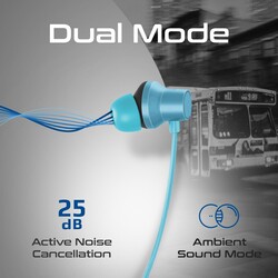 Promate Wireless Neckband Earphones, HD Active Noise Cancelling Bluetooth Earphones with Anti-Slip Neckband, Lightweight Design, IPX4 Sweat-Resistance and 35H Long Playtime for iPhone 14, Galaxy S23