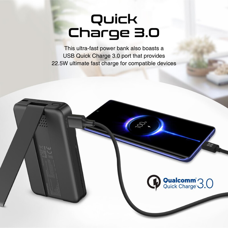 Promate Charging Station with Detachable 10000mAh Power Bank, 15W MagSafe Compatible Charger, 2W Apple Watch Charger, 5W AirPods Pro Charger,20W USB-C Power Delivery and 18W QC 3.0 Ports for iPhone 14