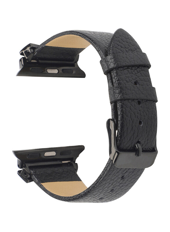 

Promate Premium Crystal Encrusted Leather Strap Band Replacement for Apple Watch Series 1/2/3/4/5 38mm/40mm, with Secure Quick Release Metal Buckle, M