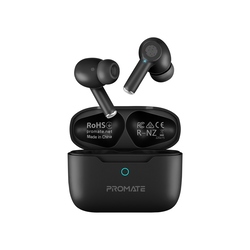 Promate True Wireless Earbuds, In-Ear Active Noise Cancelling Bluetooth v5.3 Earphones with Mic, 25H Playback Time, Intelligent Touch Controls and Charging Case for iPhone 14, Samsung S22, iPad Air