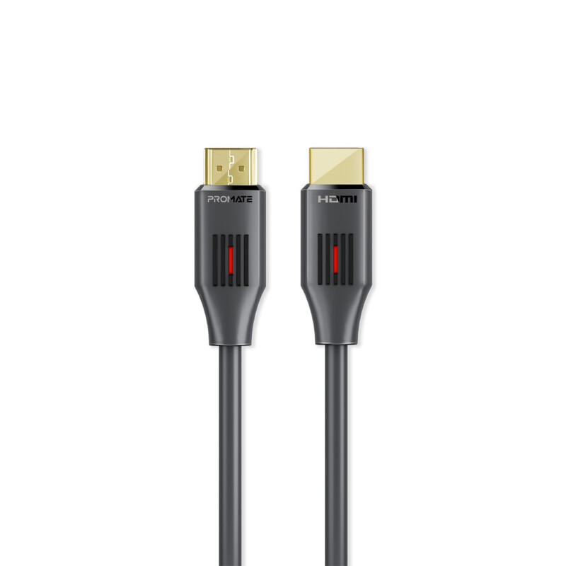 Promate HDMI 2.0 Cable, 4K@60Hz HDMI to HDMI Slim 1.5m Cable with 3D Video Support, 18Gbps Bandwidth, Ethernet Support and Gold-Plated Connectors for Laptops, Smart TVs, Monitors, ProLink4K60-150