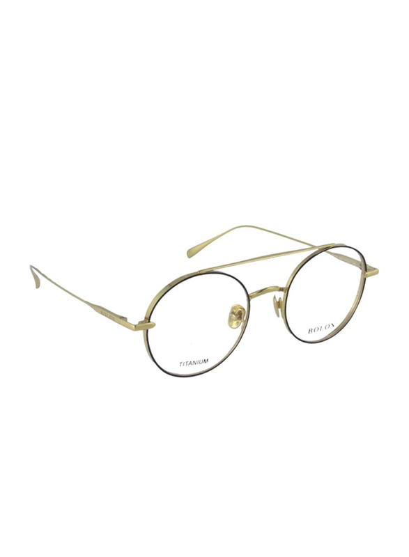 Bolon Full-Rim Round Silver Unisex Eyeglass Frame, BJ1309 B60 50, 50/21/135