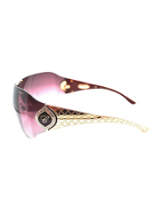Chopard Rimless Shield Gold Sunglasses for Women, Purple Lens, SCH883S08FC, 56/99/110