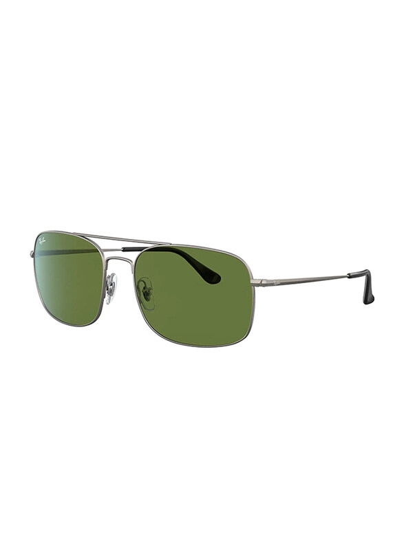 

Ray-Ban Polarized Full-Rim Square Dark Grey Sunglasses Unisex, Green Classic, 0RB3611 029/O9, 60/18/145