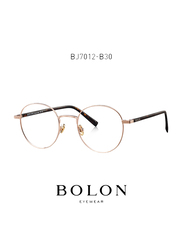 Bolon Full Rim Round Gold/Brown Frame for Men, BJ7012 B30, 51/21/145
