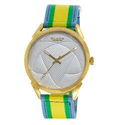 BLADE Retro Futbol Yellow-Green-Blue 3697GGW6B SS & Nylon 3-Hands Unisex Watch