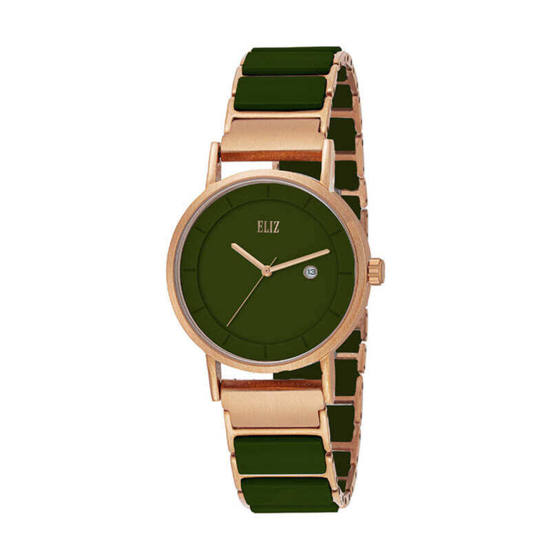 

ELIZ ES8855L4REE Metal Case & SS/Ceramic Band Calendar Women's Watch