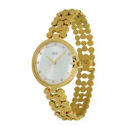 ELIZ ES8757L2GSG Metal Case and Bracelet 3-Hands Women's Watch