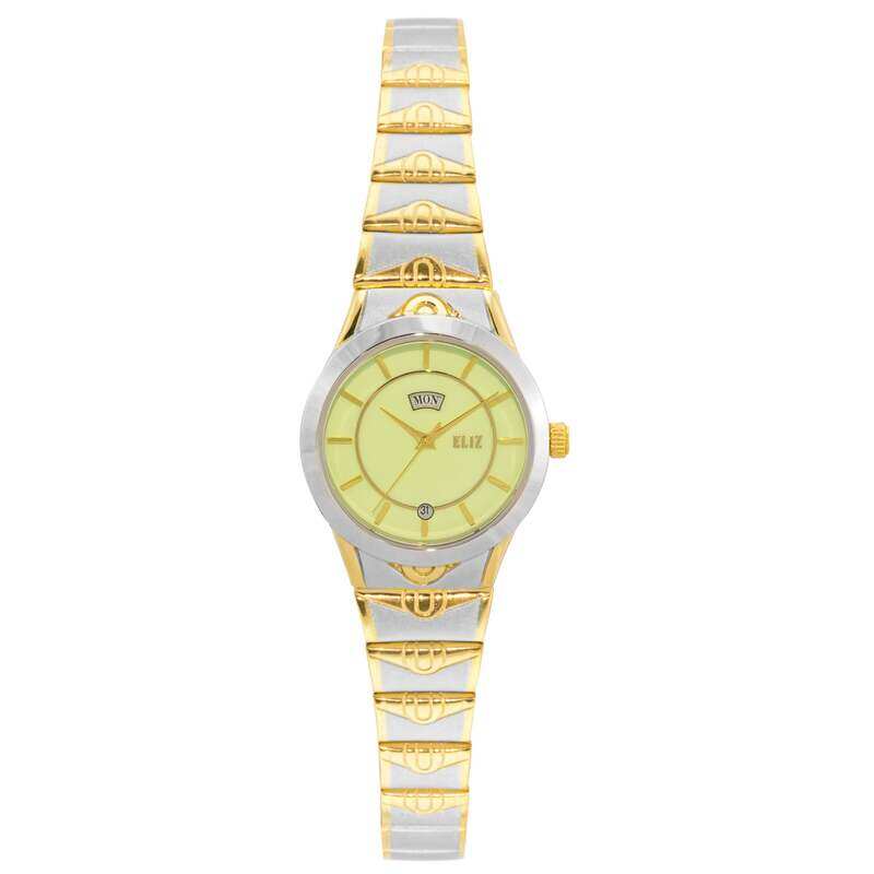 ELIZ ES8768L2TLT SS Caseback & Band Day-Date Women's Watch