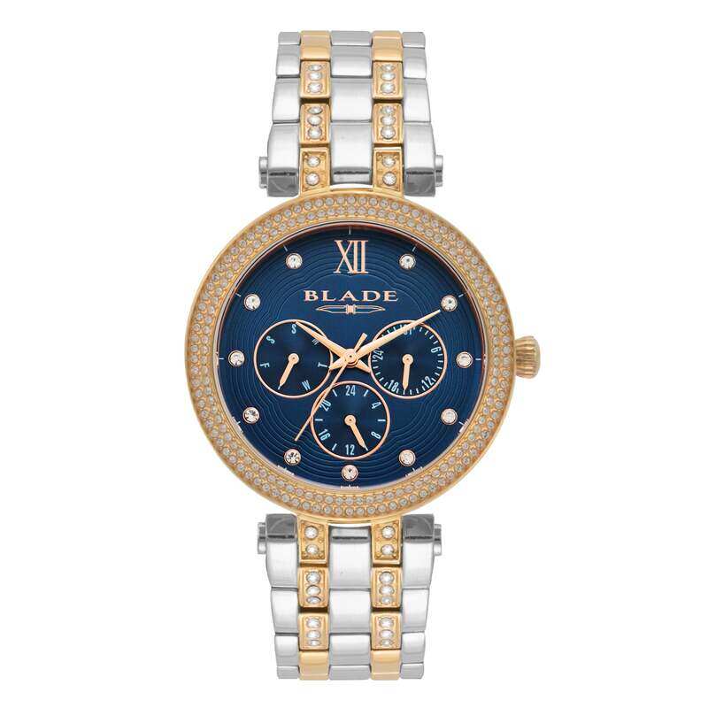 

BLADE Dazzle Bichrome 3632L2UBU SS Case & Band Multifunction Women's Watch