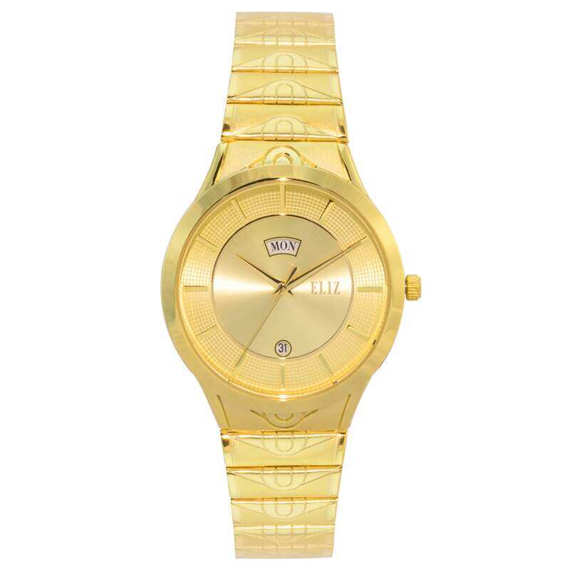 

ELIZ ES8768G2GCG SS Caseback & Band Day-Date Men's Watch