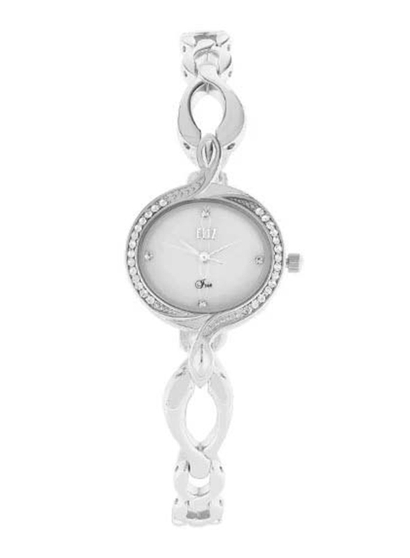 Eliz Iris Analog Watch for Women with Stainless Steel Band, Water Resistant, ES8639L2SHS, Silver