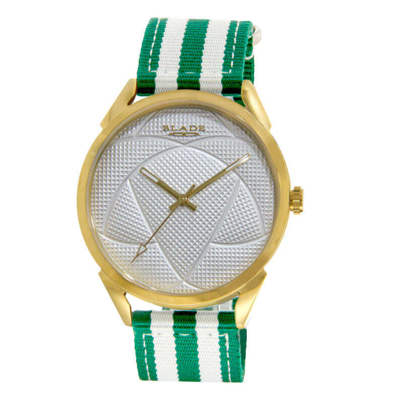 

BLADE Retro Futbol White-Green 3697GGW6G SS & Nylon 3-Hands Unisex Watch