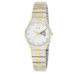 ELIZ ES8705L2TST SS Caseback & Band Day-Date Women's Watch