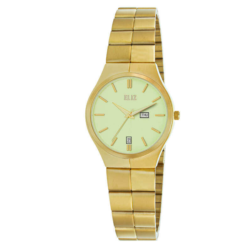 

ELIZ ES8803L2GLG SS Caseback & Band Day-Date Women's Watch