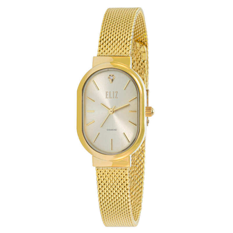 

ELIZ ES8832L2GCG SS & Mesh Strap 3-Hands Women's Watch