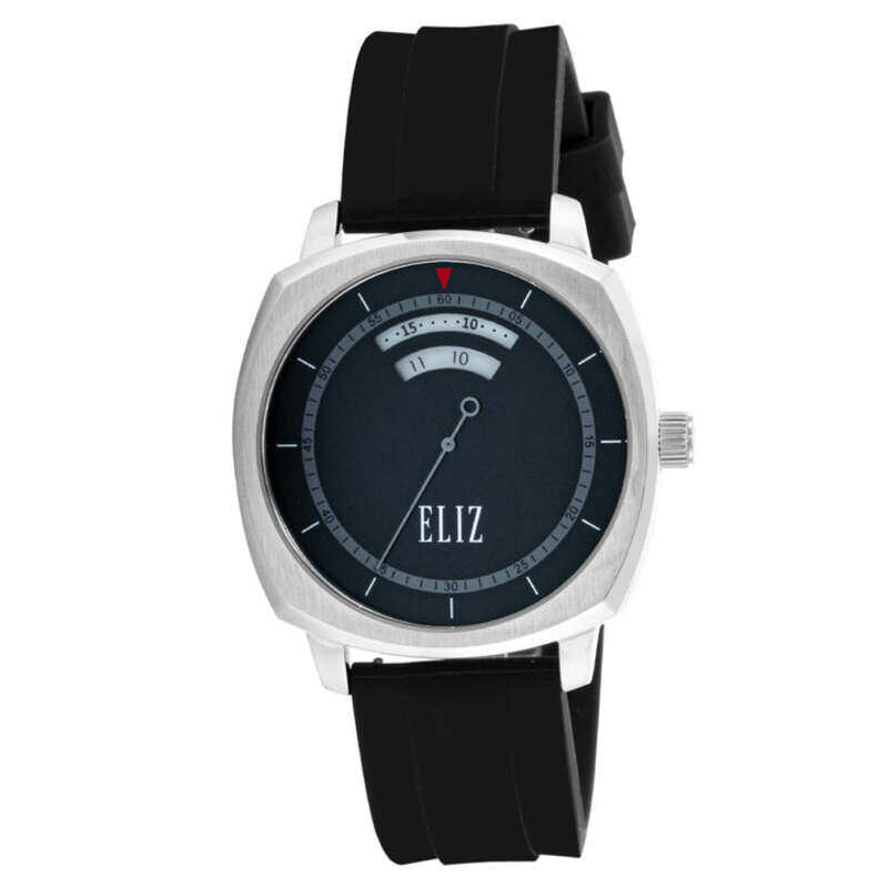 

ELIZ ES8831G5SNN SS & Silicone Strap 3-Hands Men's Watch