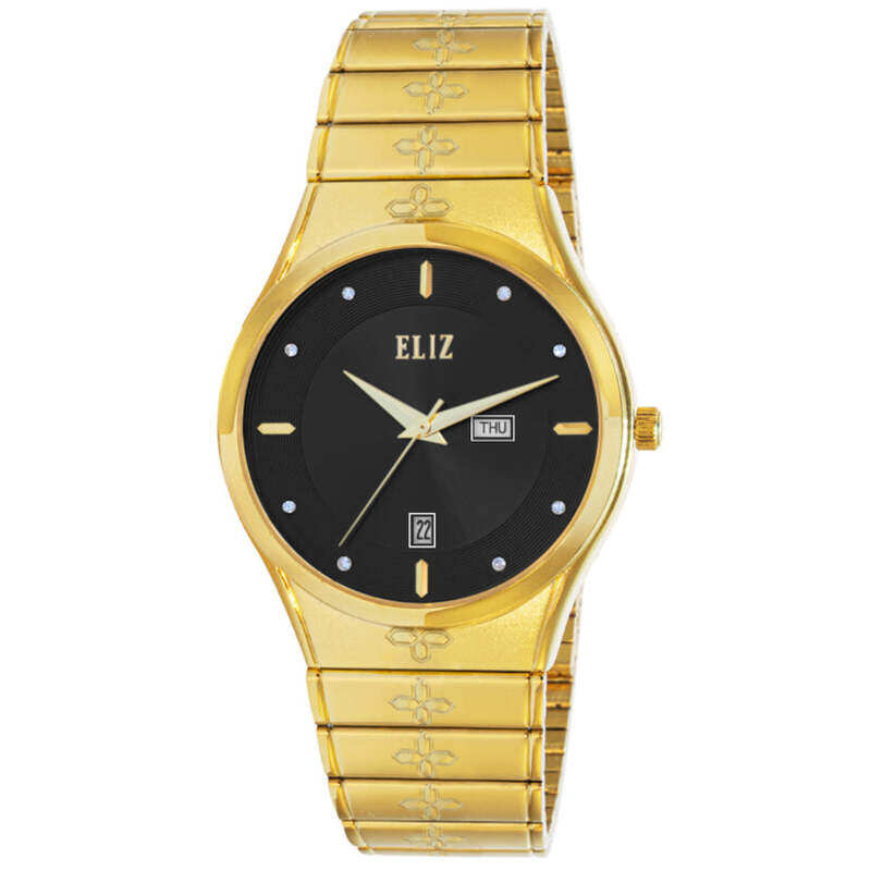 ELIZ ES8800G2GNG SS Caseback & Band Day-Date Men's Watch