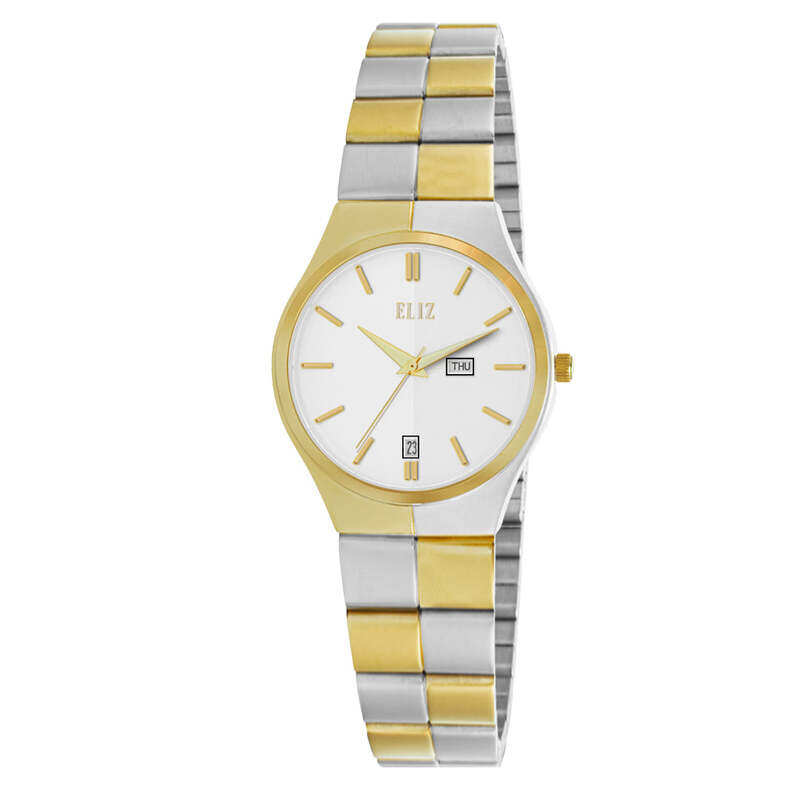 ELIZ ES8803L2TST SS Caseback & Band Day-Date Women's Watch