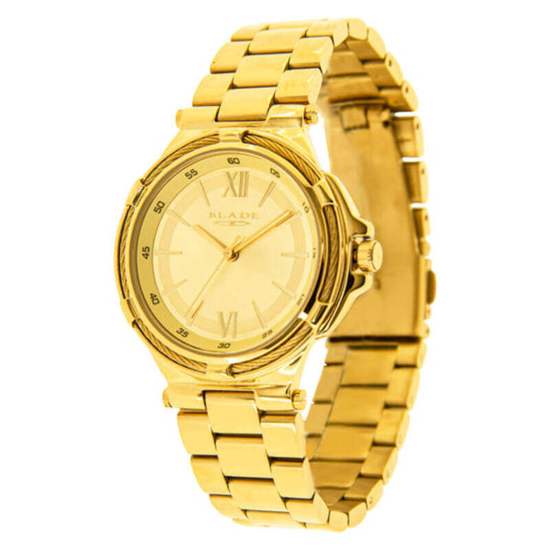 BLADE Helena Gold 3631L2GCG SS Case & Band 3-Hands Women's  Watch