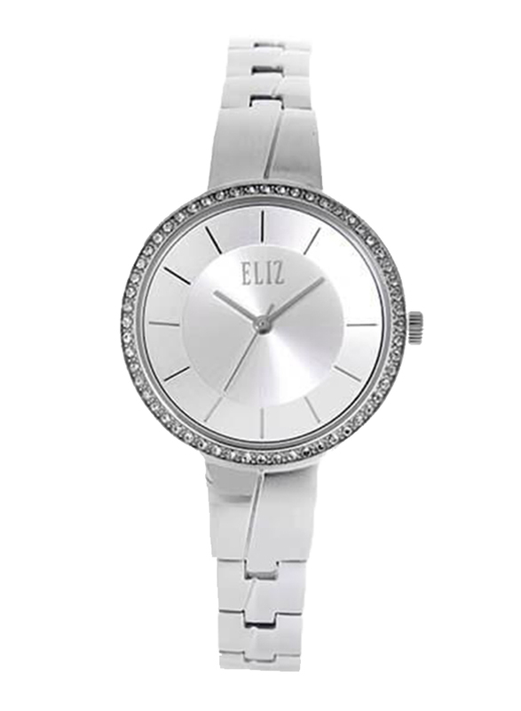 Eliz Analog Watch for Women with Stainless Steel Band, Water Resistant, ES8668L2SWS, Silver