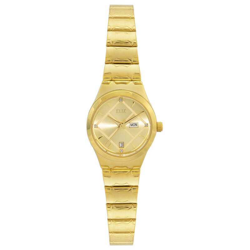 

ELIZ ES8770L2GCG SS Caseback & Band Day-Date Women's Watch