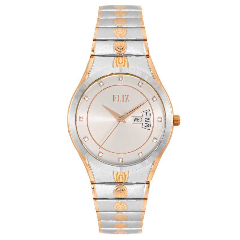 

ELIZ ES8769G2USU SS Caseback & Band Day-Date Men's Watch