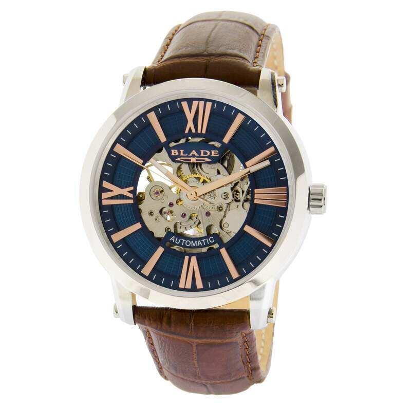 

BLADE Volare Blue 3592G1SBO SS & Leather Automatic Men's Watch