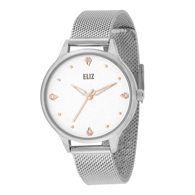 

ELIZ ES8848L2SWS SS Case & Mesh Strap 3-Hands Women's Watch