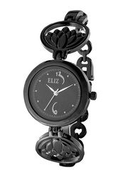 Eliz Analog Watch for Women with Stainless Steel Band, Water Resistant, ES8654L2NNN, Black