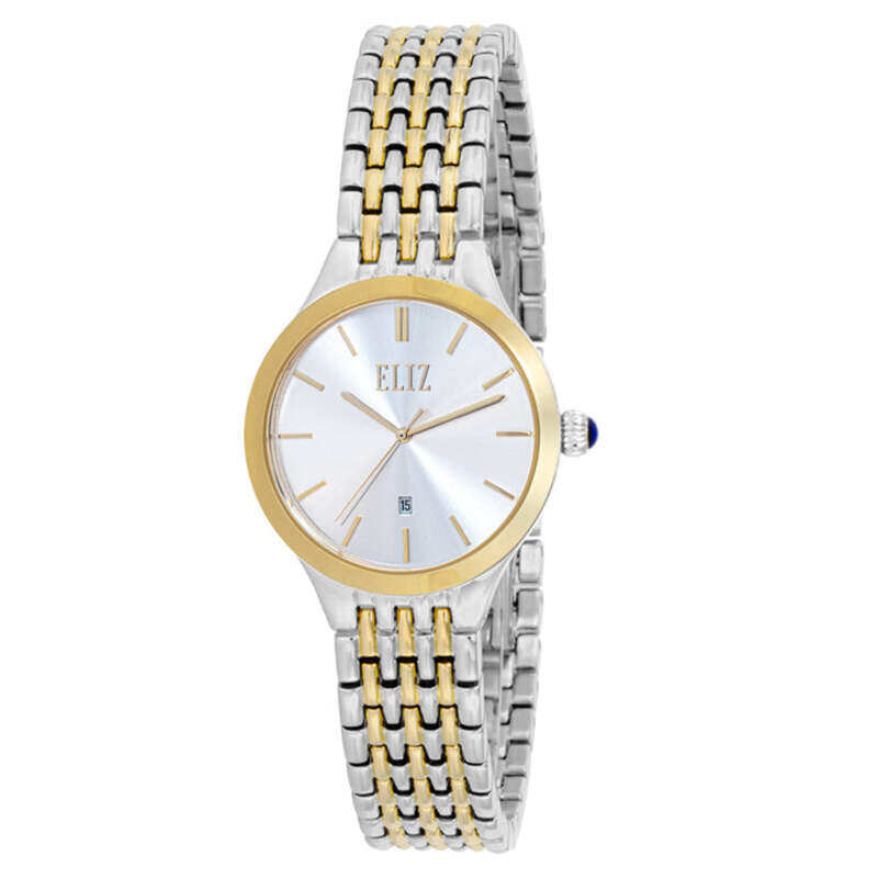 

ELIZ ES8691L2TST SS Case & Band Date Women's Watch