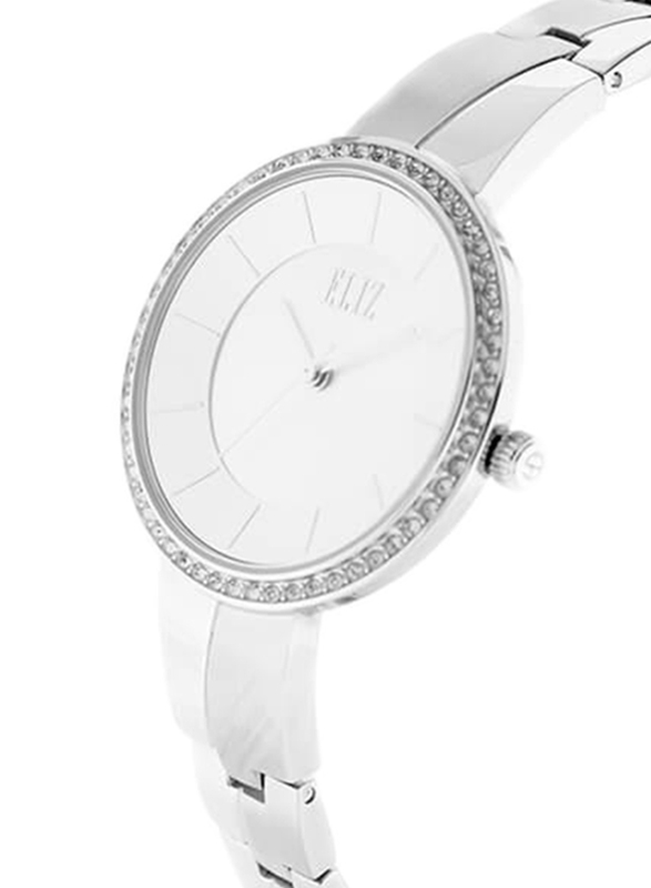 Eliz Analog Watch for Women with Stainless Steel Band, Water Resistant, ES8668L2SWS, Silver